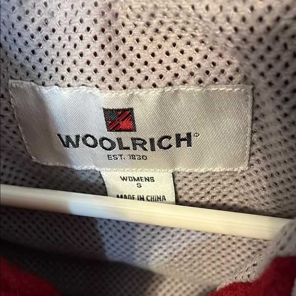 Woolrich Red Boiled Wool Mesh Lined Full Zip Up Vest - Size Small - Picture 2 of 16